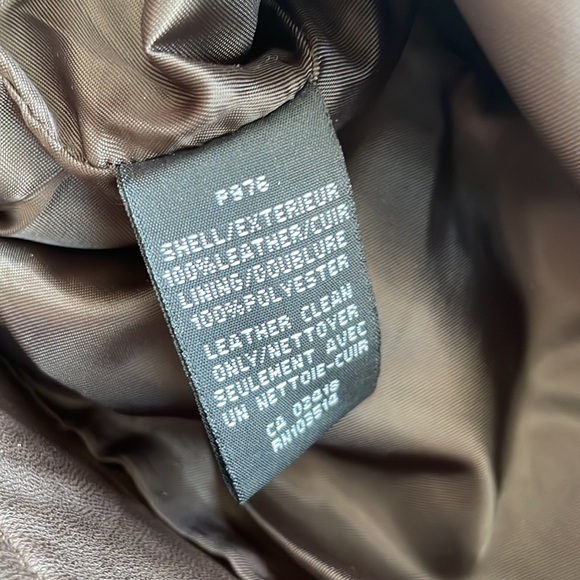 IDENTIFY dark brown leather jacket sz4/6 soft supple Schott Perfecto style - Picture 3 of 8